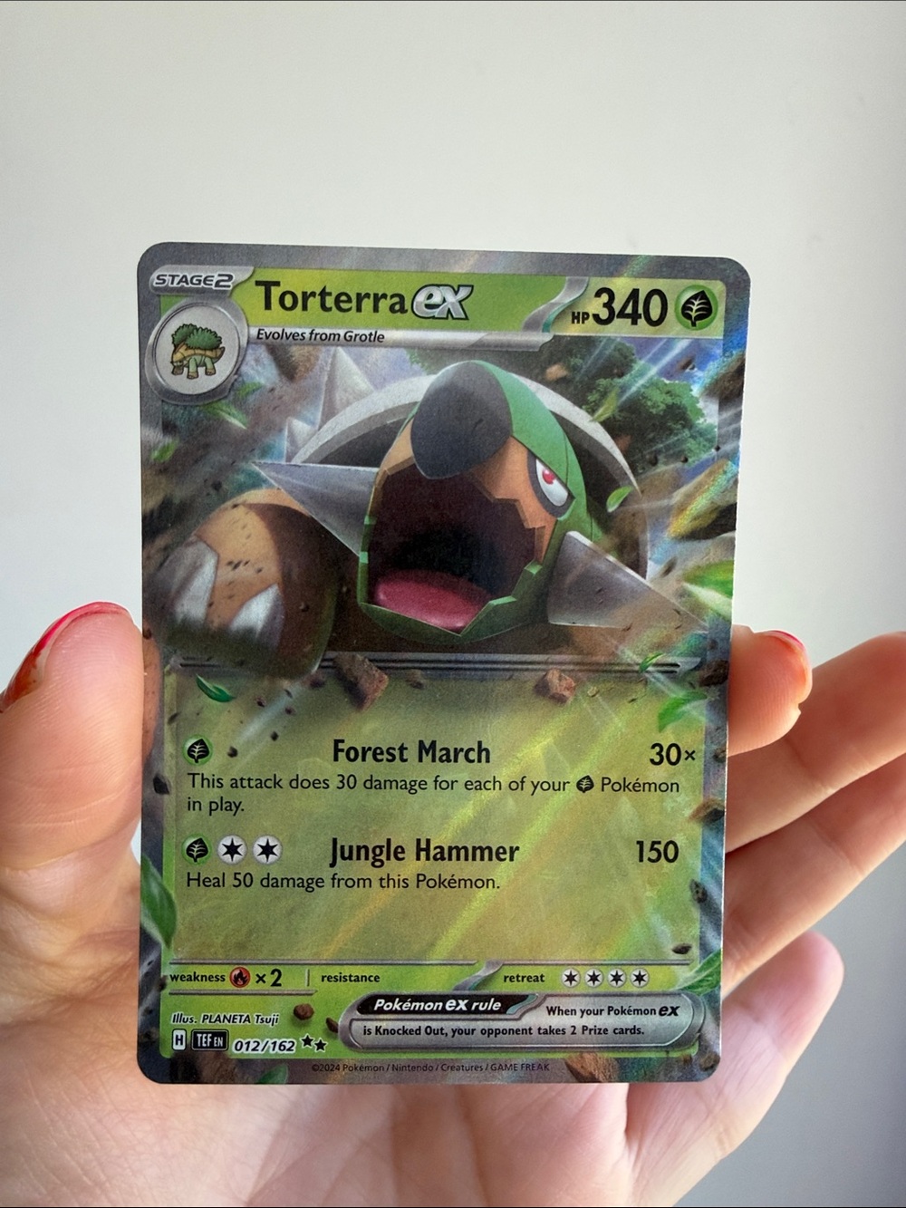 Torterra EX 012/162 Pokémon Card Temporal Forces